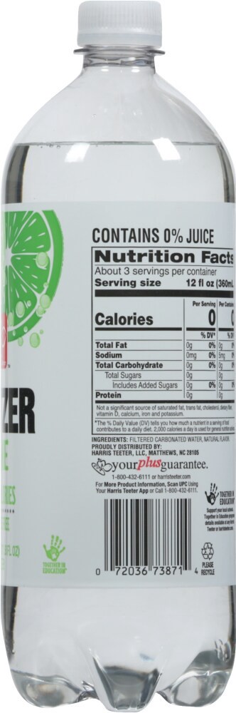 slide 2 of 2, Harris Teeter Lime Seltzer - 33.8 oz, 33.8 oz
