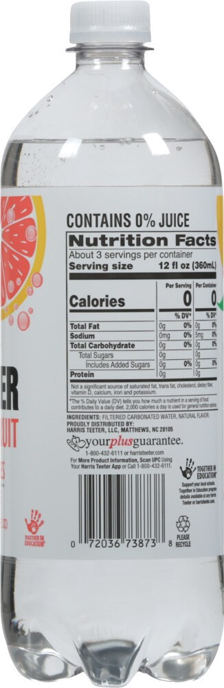 slide 2 of 2, Harris Teeter Grapeffruit Seltzer - 33.8 oz, 33.8 oz