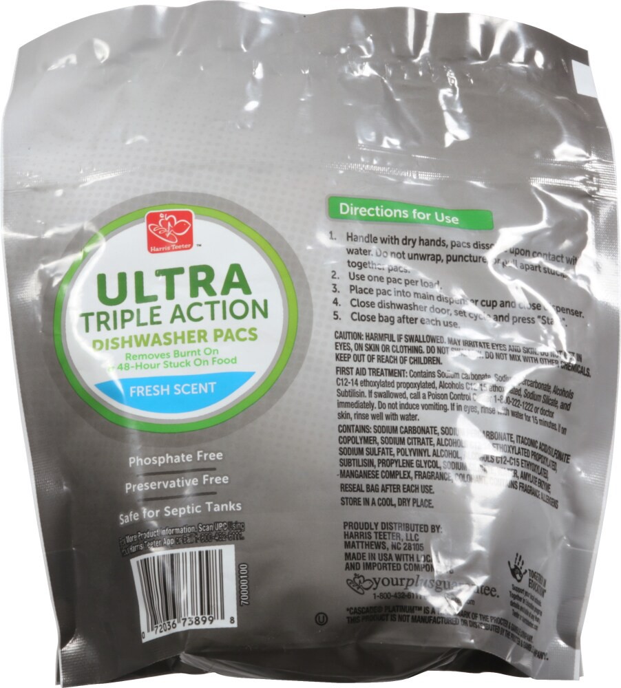 slide 3 of 4, Harris Teeter Ultrtrpl Actn Frsh Dsh Pcs, 14 ct