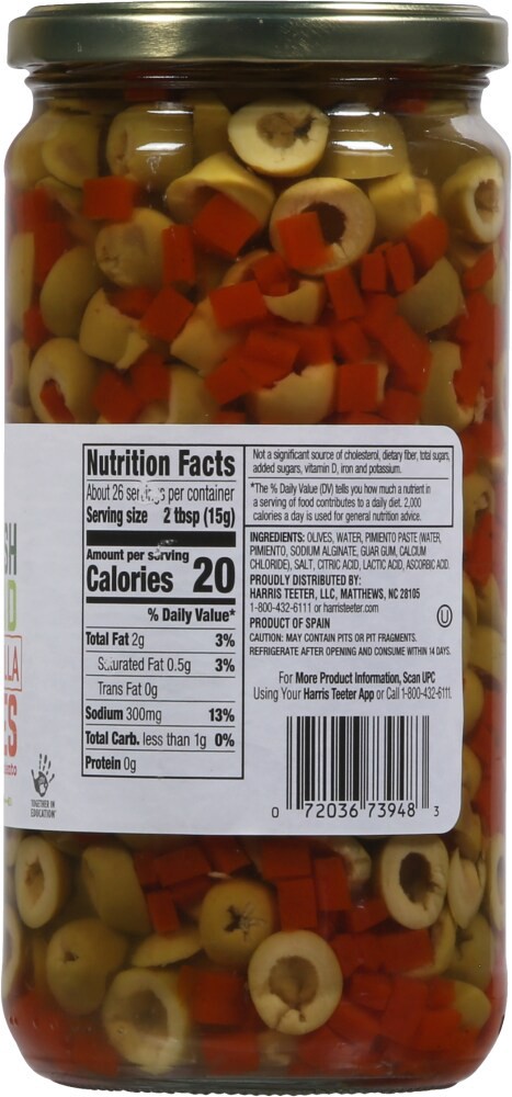 slide 3 of 3, Harris Teeter Spanish Salad Olives, 1 ct