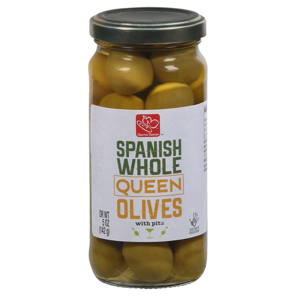 slide 2 of 4, Harris Teeter Spanish Queen Whole Olives, 1 ct