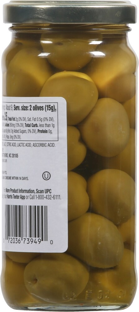 slide 3 of 4, Harris Teeter Spanish Queen Whole Olives, 1 ct