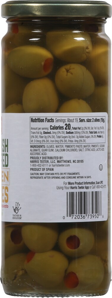 slide 3 of 4, Harris Teeter Spanish Queen Stuffed Olive, 1 ct