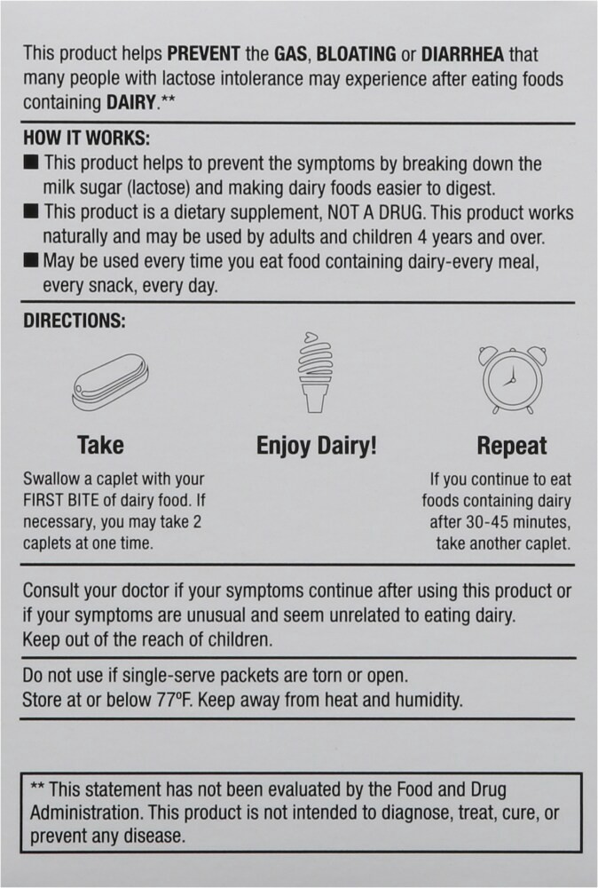 slide 2 of 3, Harris Teeter Dairy Digestive Fast Caplet, 60 ct