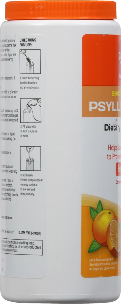 slide 4 of 4, Harris Teeter Psyllium Fiber Dietary Supplement Orange Flavor, 15 oz
