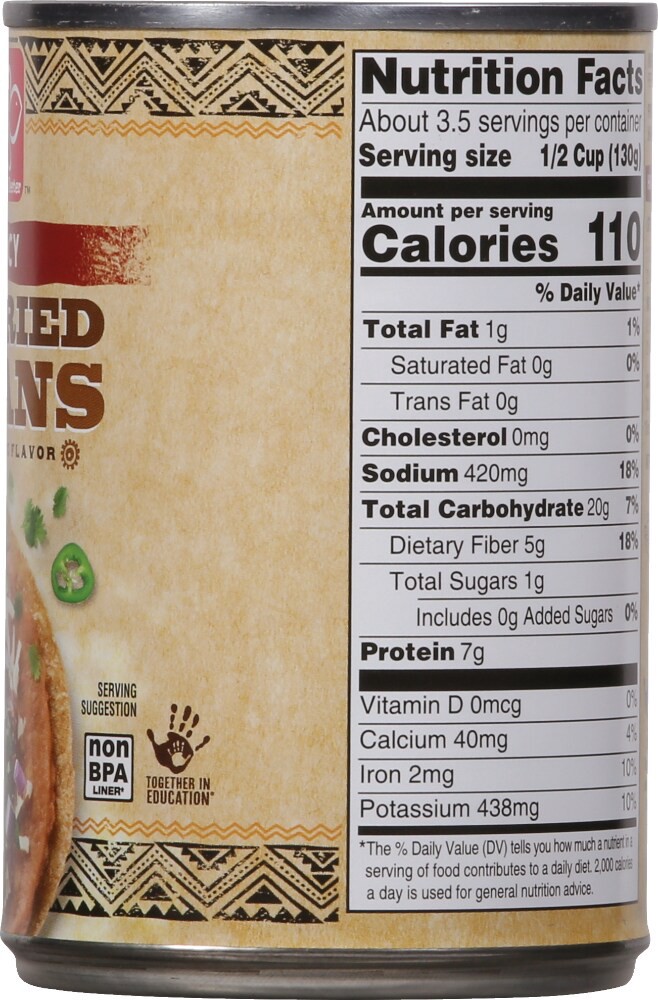 slide 3 of 4, Harris Teeter Spicy Refried Beans - 16 oz, 16 oz