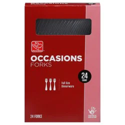 Harris Teeter Occasions Clear Full Size Dinner Forks