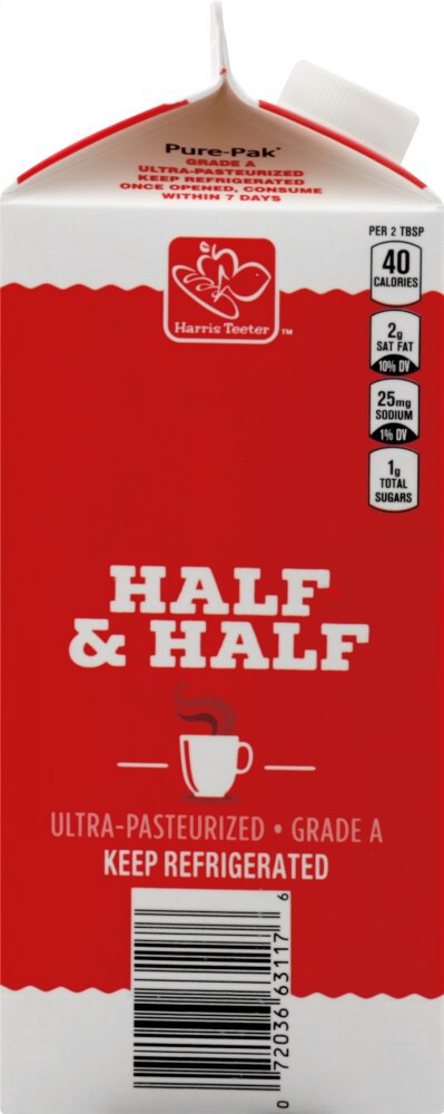 slide 5 of 5, Harris Teeter Half & Half, 64 fl oz