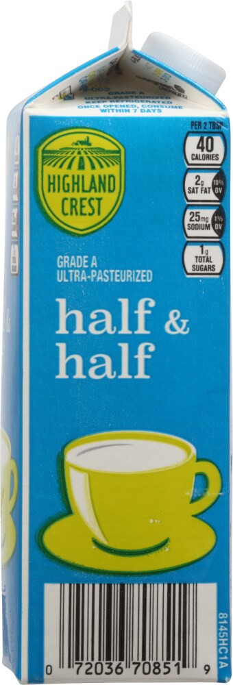 slide 4 of 4, Highland Crest Half & Half, 32 fl oz