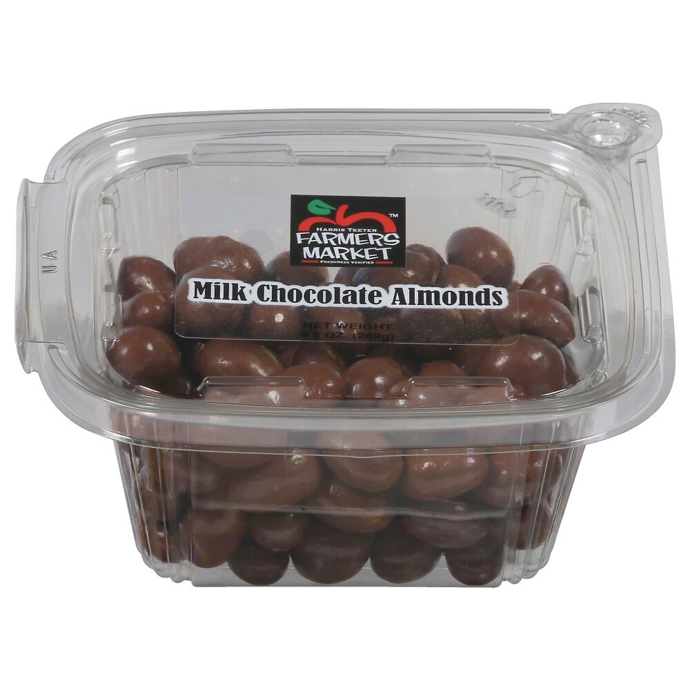 slide 2 of 3, Harris Teeter Milk Chocolate Almonds, 9.5 oz