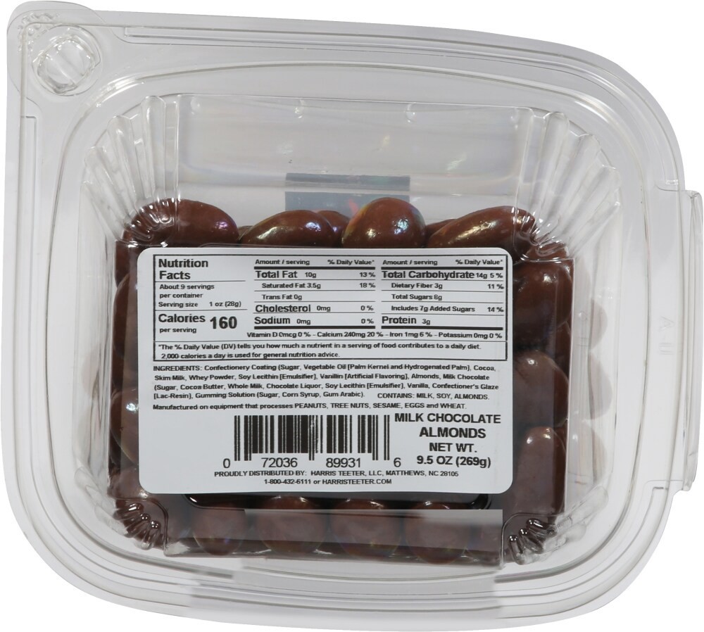 slide 3 of 3, Harris Teeter Milk Chocolate Almonds, 9.5 oz