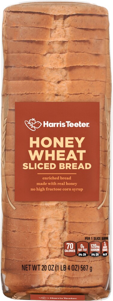 slide 2 of 6, Harris Teeter™ Honey Wheat Sliced Bread, 20 oz