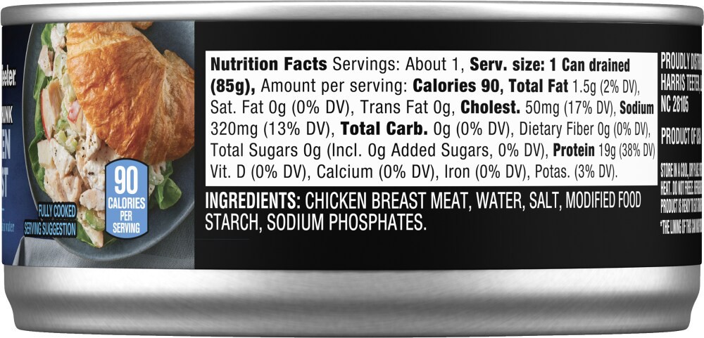 slide 2 of 3, Harris Teeter Canned White Chicken, 4.5 oz