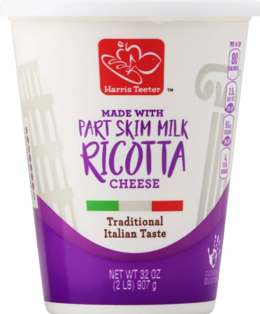 slide 1 of 5, Harris Teeter™ Part Skim Milk Ricotta Cheese, 32 oz