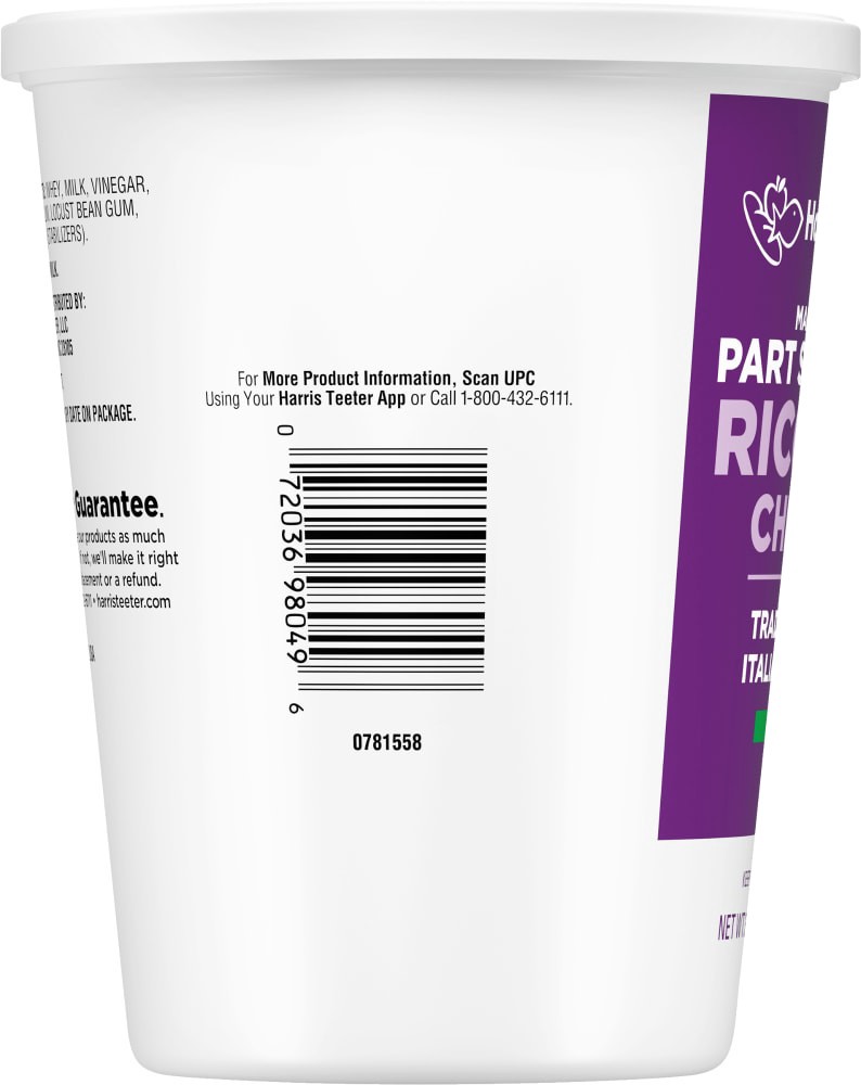 slide 2 of 5, Harris Teeter™ Part Skim Milk Ricotta Cheese, 32 oz