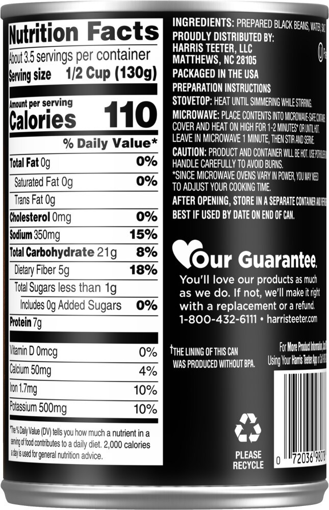 slide 4 of 6, Harris Teeter Black Beans, 15.25 oz