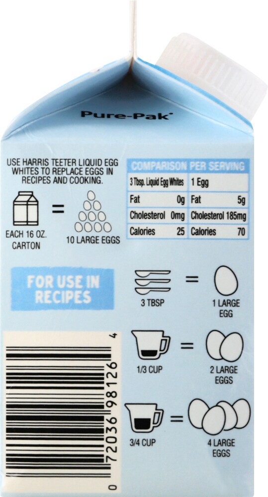 slide 4 of 4, Harris Teeter 100% Liquid Egg Whites, 16 fl oz
