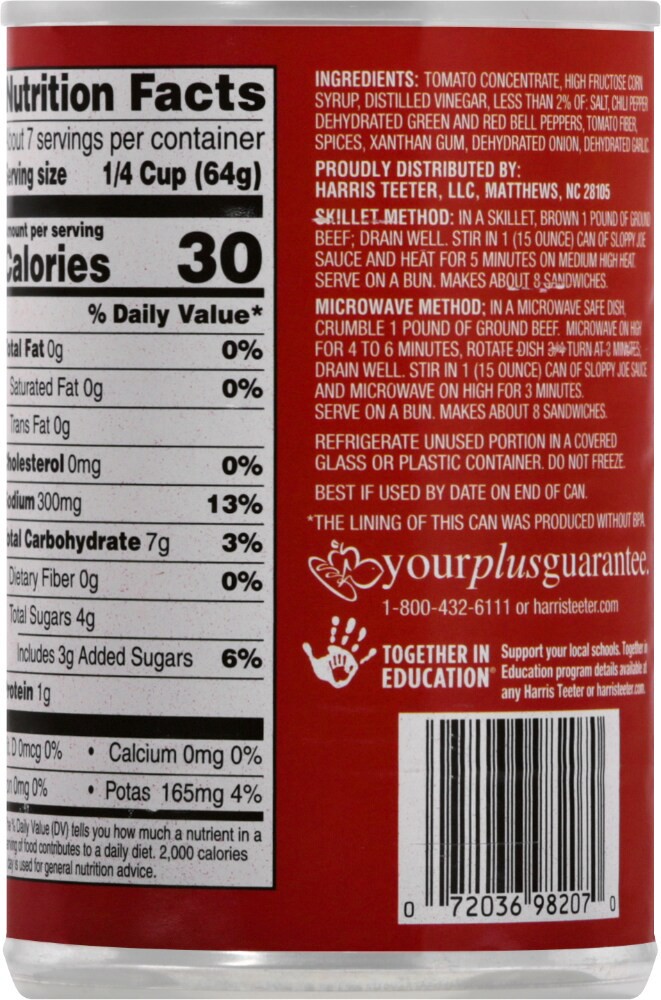 slide 2 of 4, Harris Teeter Sloppy Joe Sauce - 15 oz, 15 oz