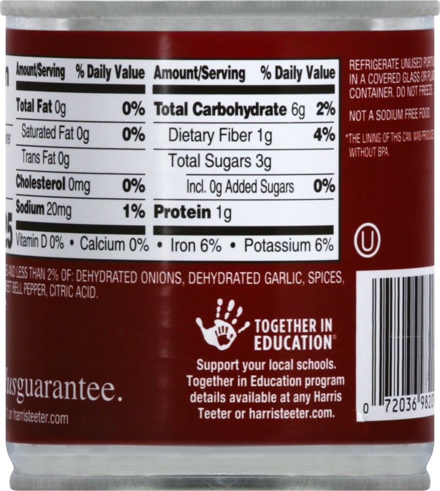 slide 3 of 3, Harris Teeter Tomato Sauce - No Salt Added, 8 oz