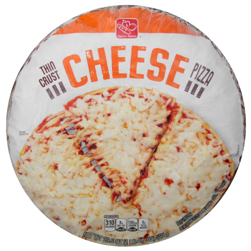 slide 2 of 6, Harris Teeter Thin Crust Cheese Pizza, 20.5 oz
