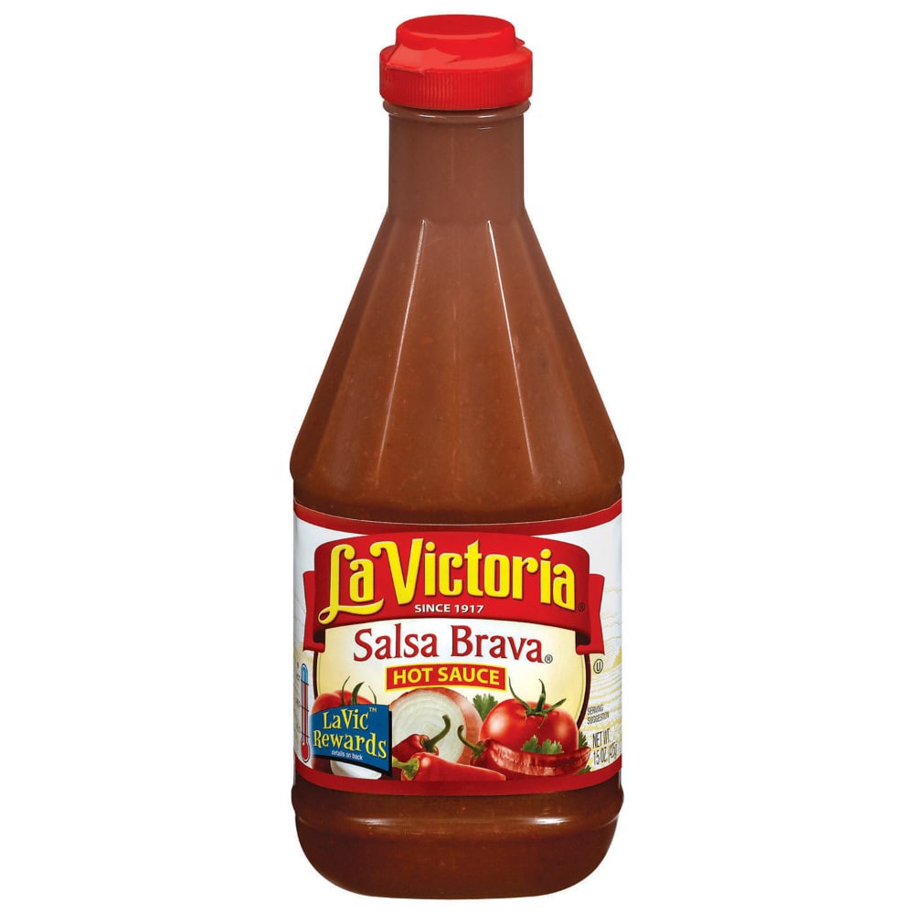 slide 3 of 3, LA VICTORIA SALSA BRAVA Hot Sauce, 15 oz