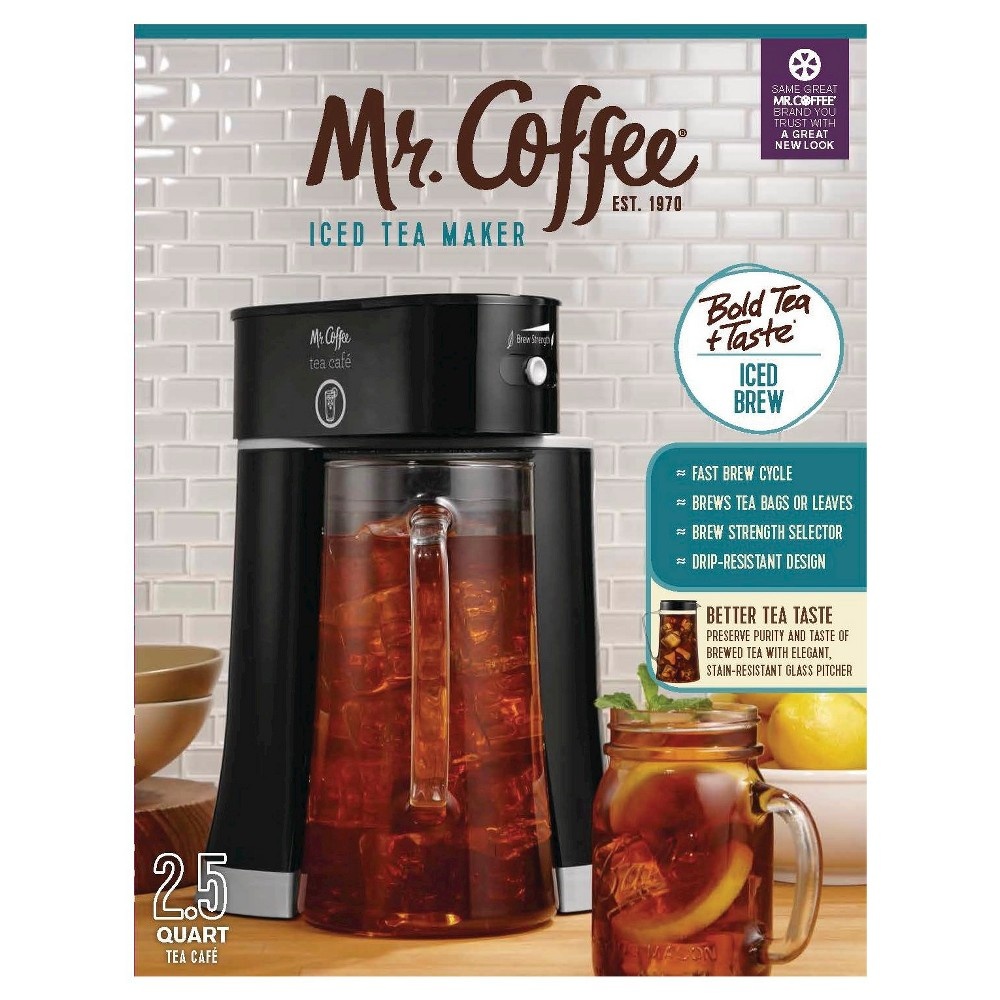 slide 4 of 7, Mr. Coffee Tea Cafe Iced Tea Maker - Black, 1 ct