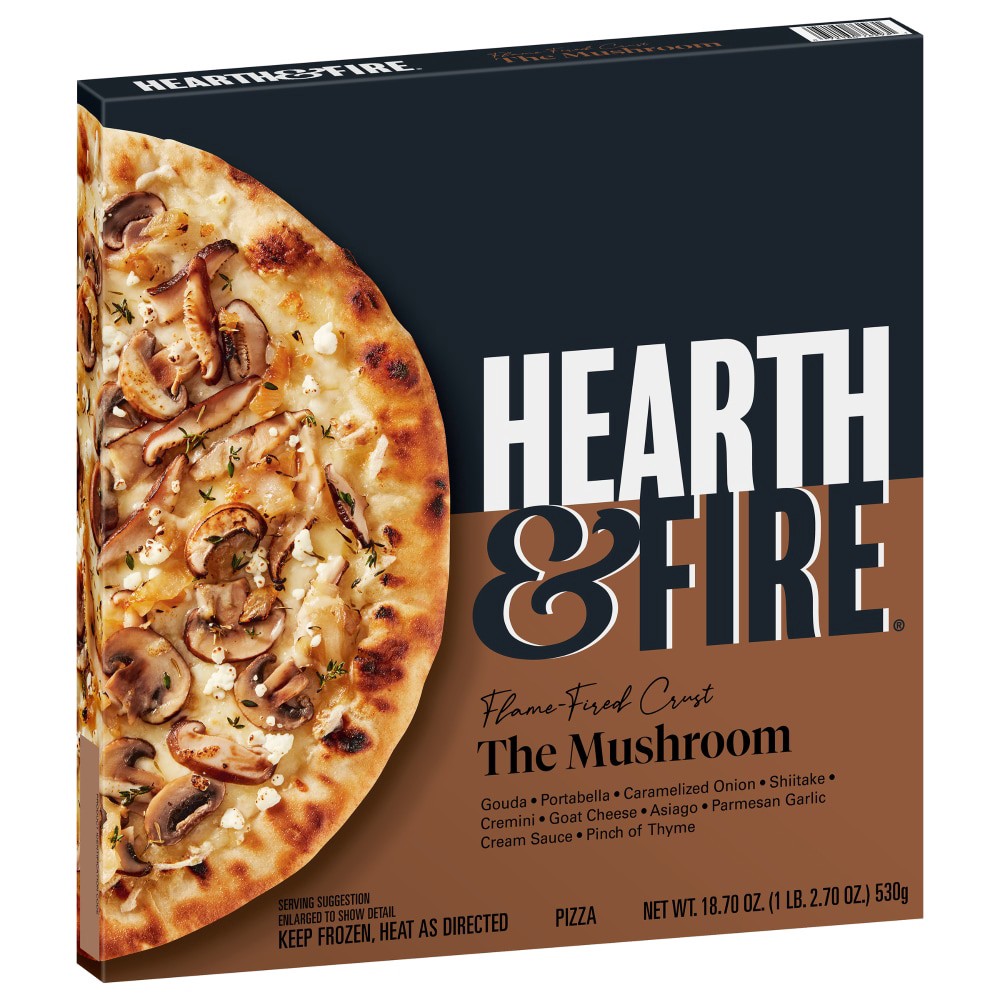 slide 2 of 2, Hearth & Fire Mushroom Frozen Pizza, 18.7 oz