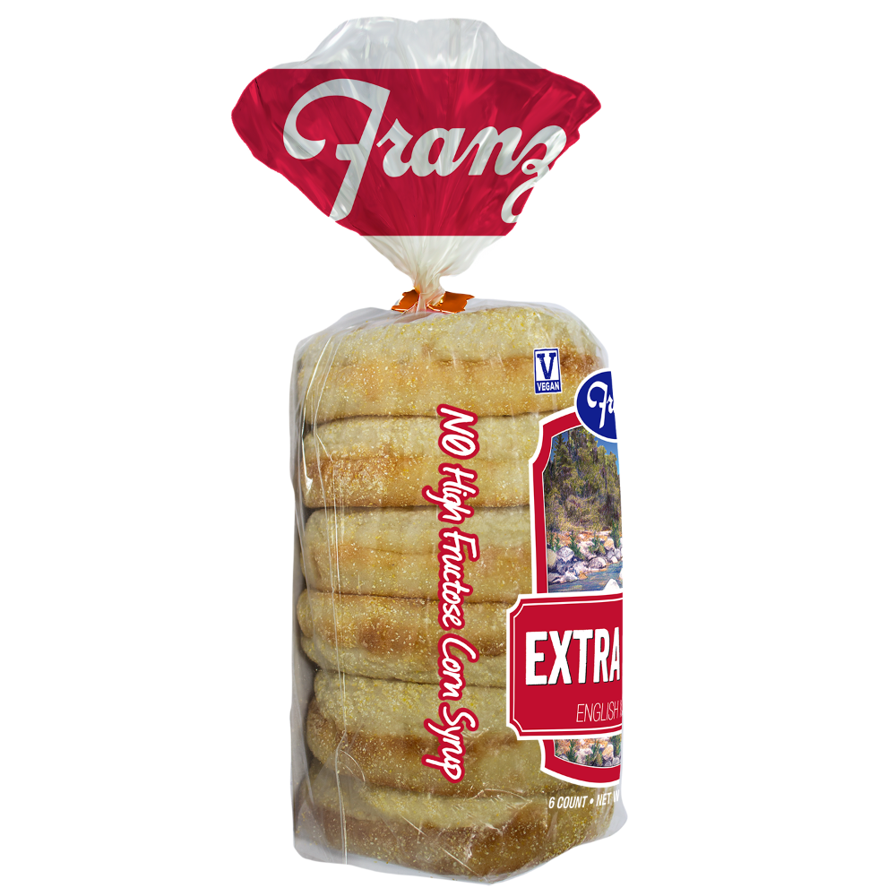 slide 5 of 5, Franz Extra Crisp English Muffins 16oz, 16 oz