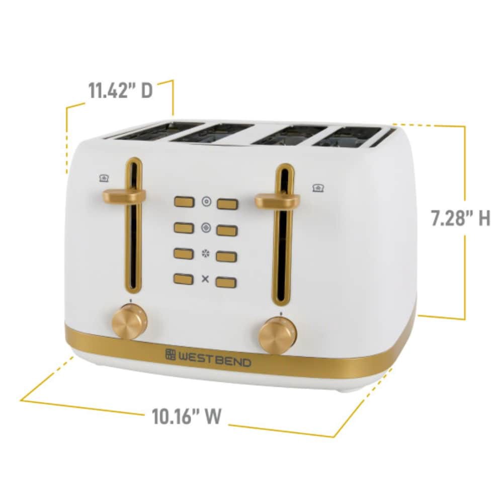 slide 4 of 5, Westbend 4 Slice Toaster - White, 1 ct