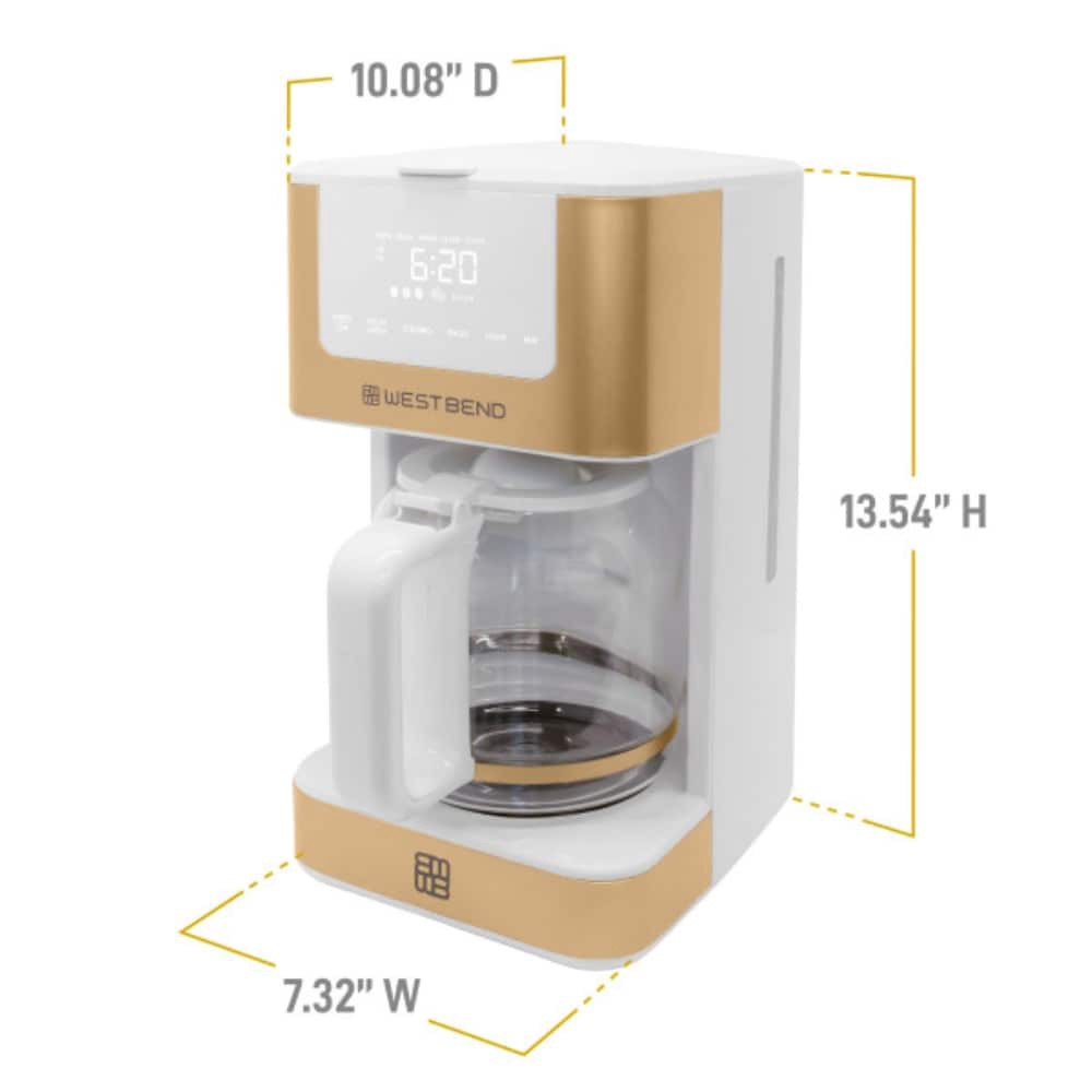 slide 2 of 5, West Bend Coffee Maker - White, 1 ct