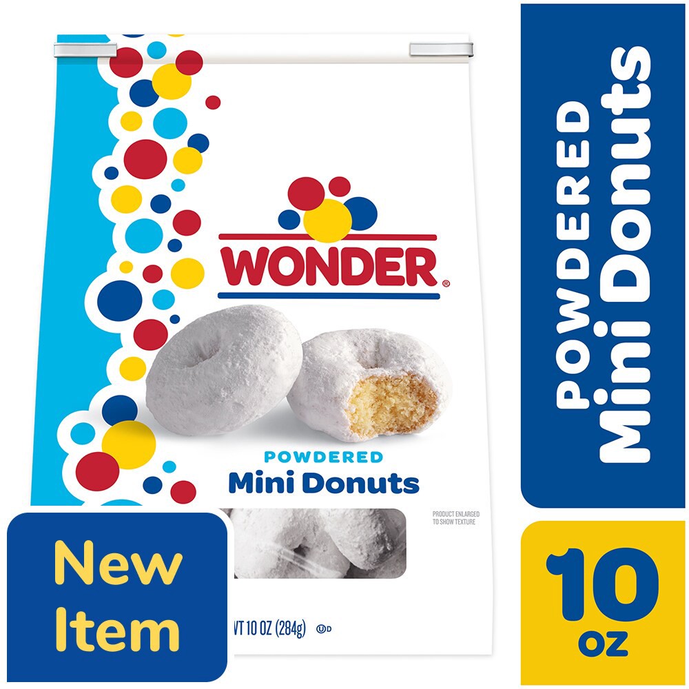 slide 5 of 6, Wonder Powdered Mini Donuts, Shareable Powdered Donuts, 10 oz Bag, 10 oz