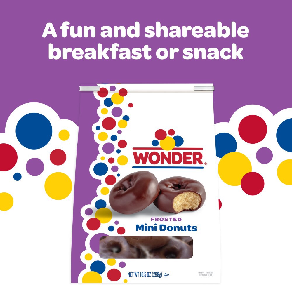 slide 6 of 6, Wonder Frosted Mini Donuts, Shareable Frosted Donuts, 10.5 oz Bag, 10.5 oz