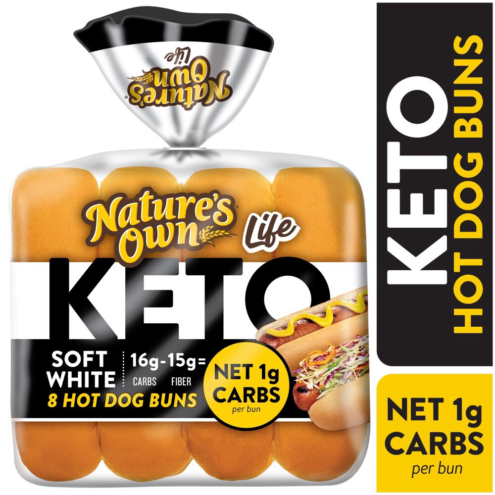 slide 5 of 6, Nature's Own Keto Hot Dog Buns 12 Ounces, 12 oz
