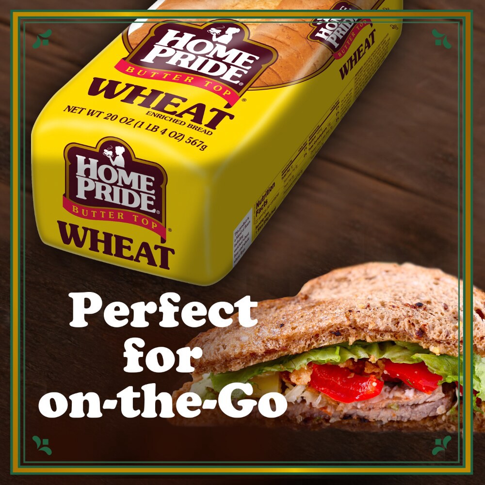 slide 6 of 6, Home Pride Butter Top Enriched Wheat Bread, Sliced Sandwich Bread, 20 oz Loaf, 20 oz
