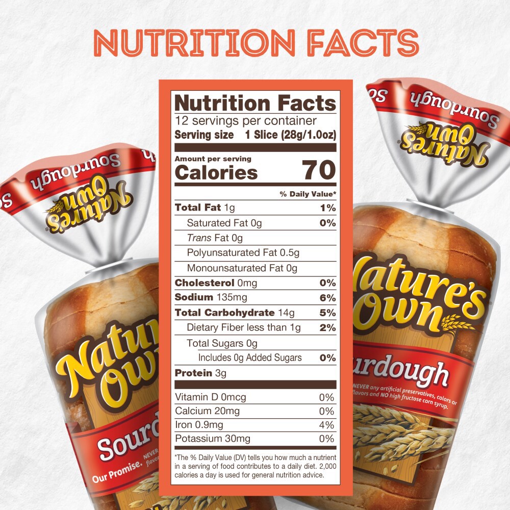 slide 5 of 6, Nature's Own Bread, Sourdough, Small Loaf, 12 oz