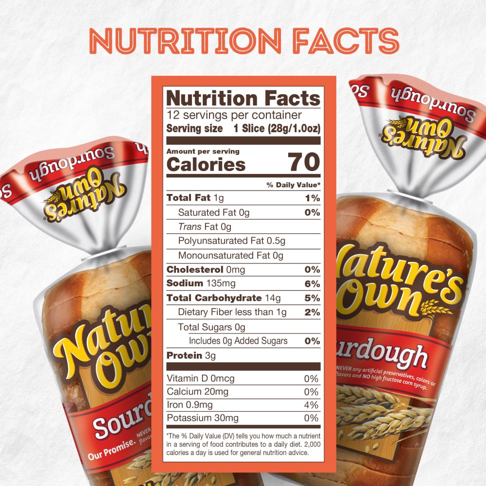 slide 2 of 6, Nature's Own Bread, Sourdough, Small Loaf, 12 oz