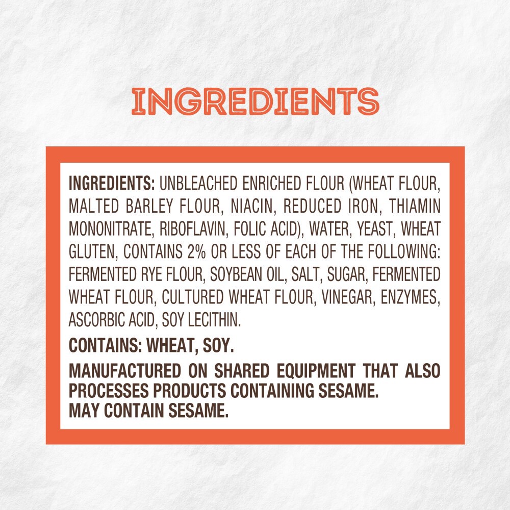 slide 3 of 5, Nature's Own Bread, Sourdough, Small Loaf, 12 oz