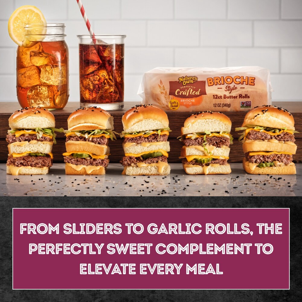 slide 3 of 4, Nature's Own Perfectly Crafted Brioche Style Butter Rolls 12 ea, 12 ct