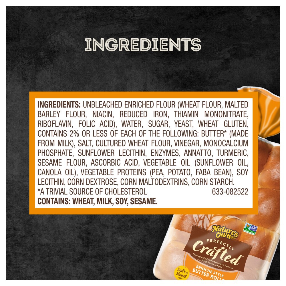 slide 4 of 4, Nature's Own Perfectly Crafted Brioche Style Butter Rolls 12 ea, 12 ct