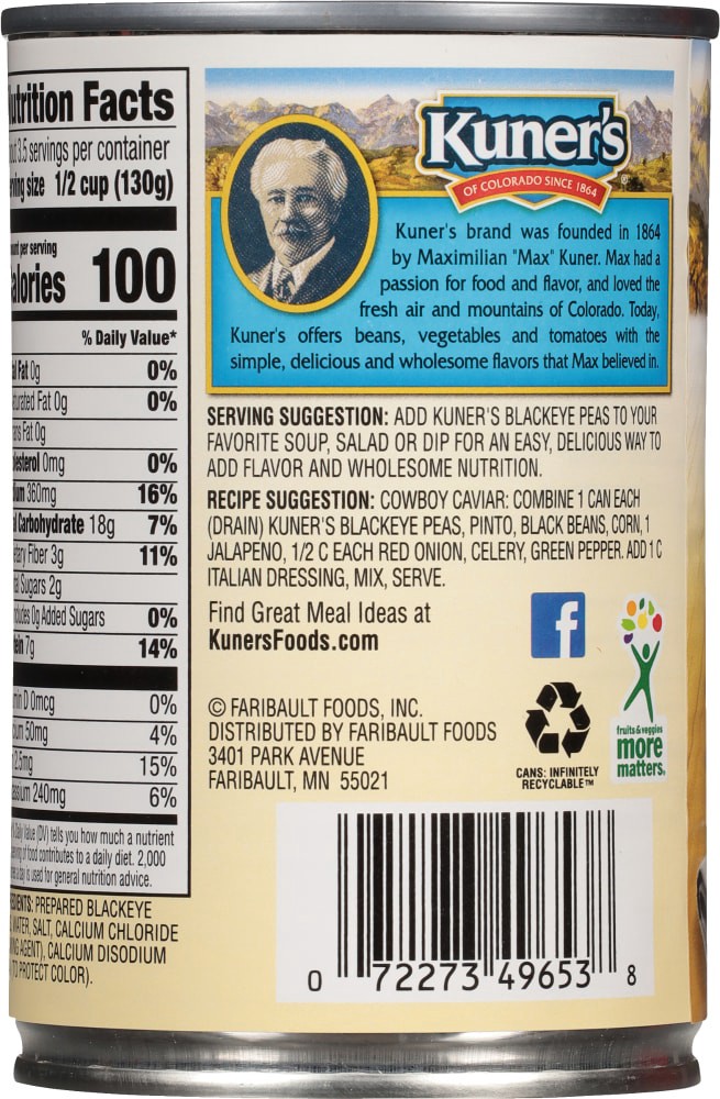 slide 2 of 4, Kuner's Blackeye Peas 15.5 oz, 15.5 oz