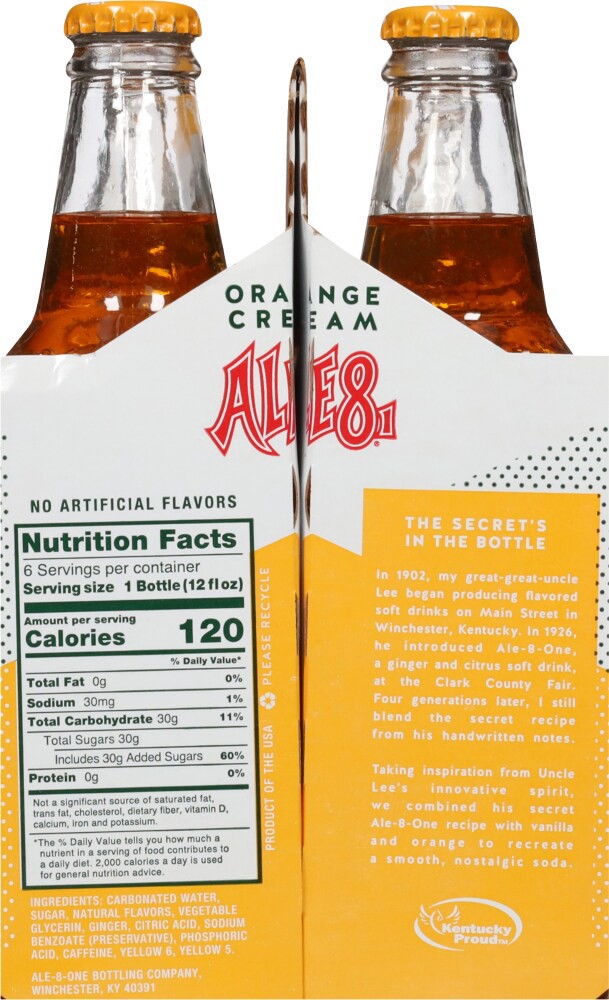 slide 2 of 3, Ale81 Orange Cream Soft Drink - 6 ct, 6 ct