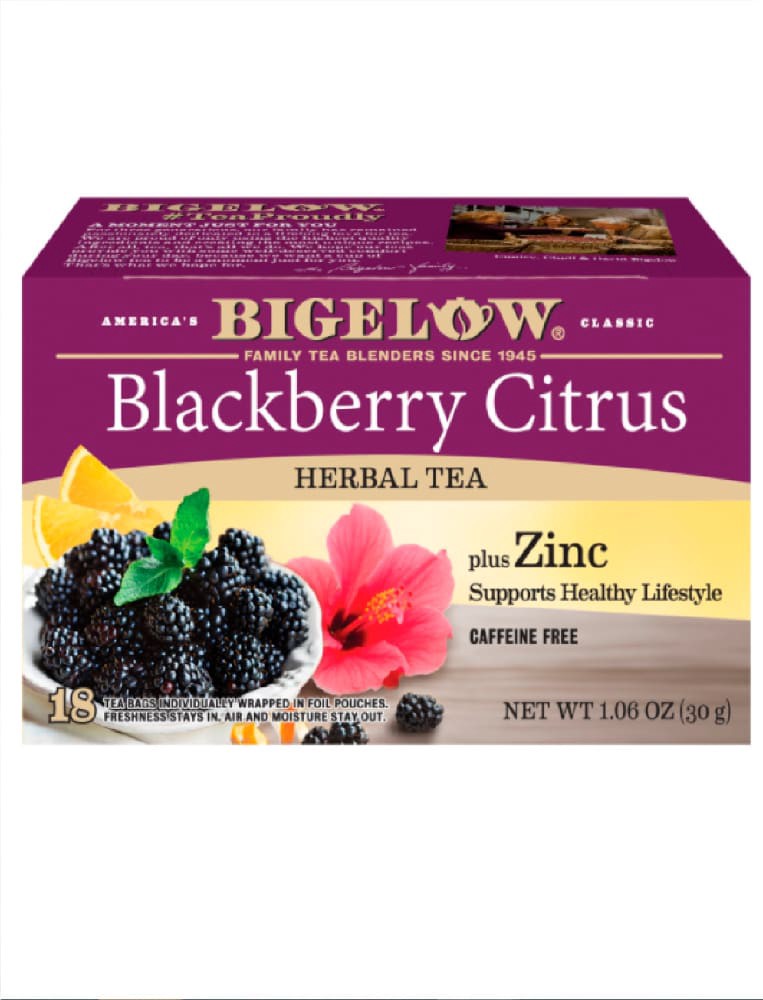 slide 3 of 5, Bigelow Herbal Tea, Blackberry Citrus, Tea Bags, 18 ct