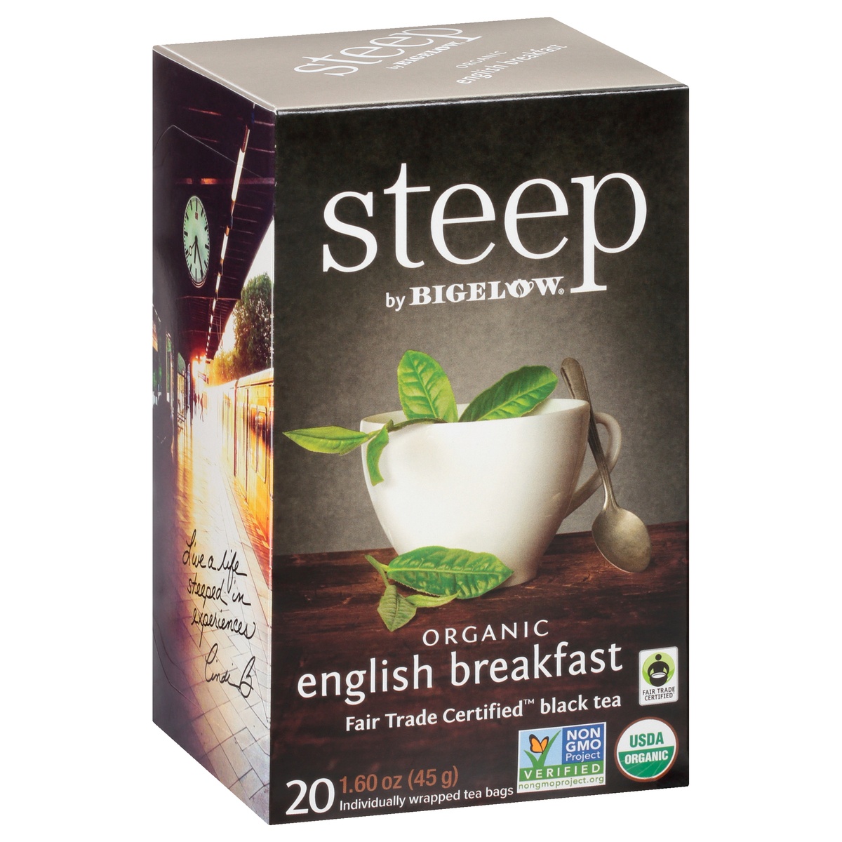 slide 2 of 9, Bigelow steep Organic English Breakfast Fair Trade Certified Black Tea Bags, 20 ct