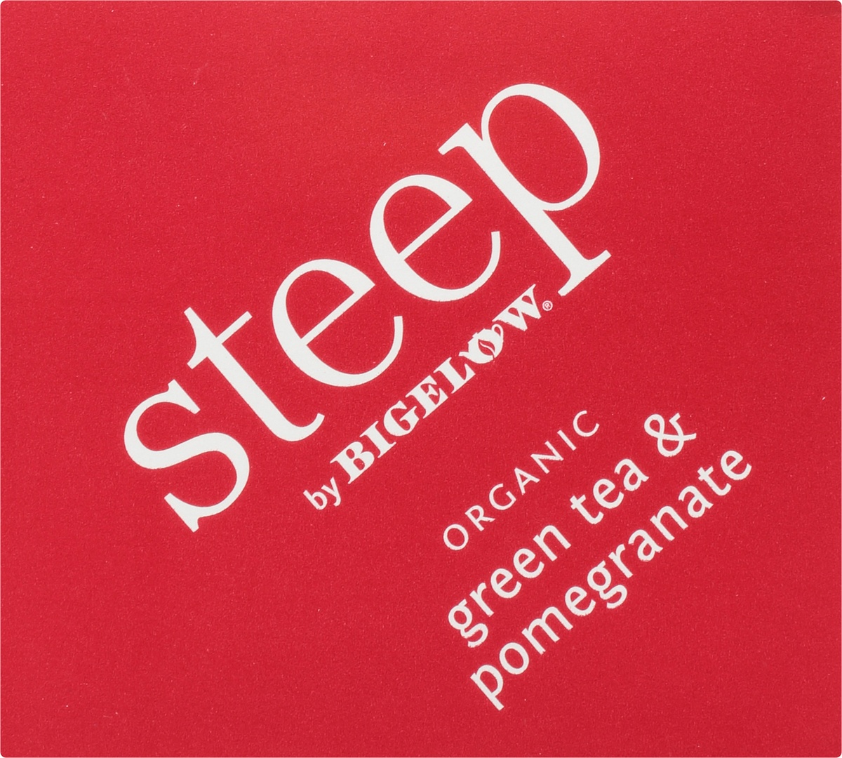 slide 5 of 9, Bigelow Steep With Bigelow Organic Green Tea With Pomegranate Tea Bags 20Pk, 1.28 oz