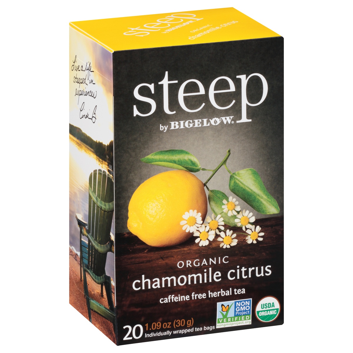 slide 2 of 9, Bigelow steep Organic Chamomile Citrus Tea, 20 ct