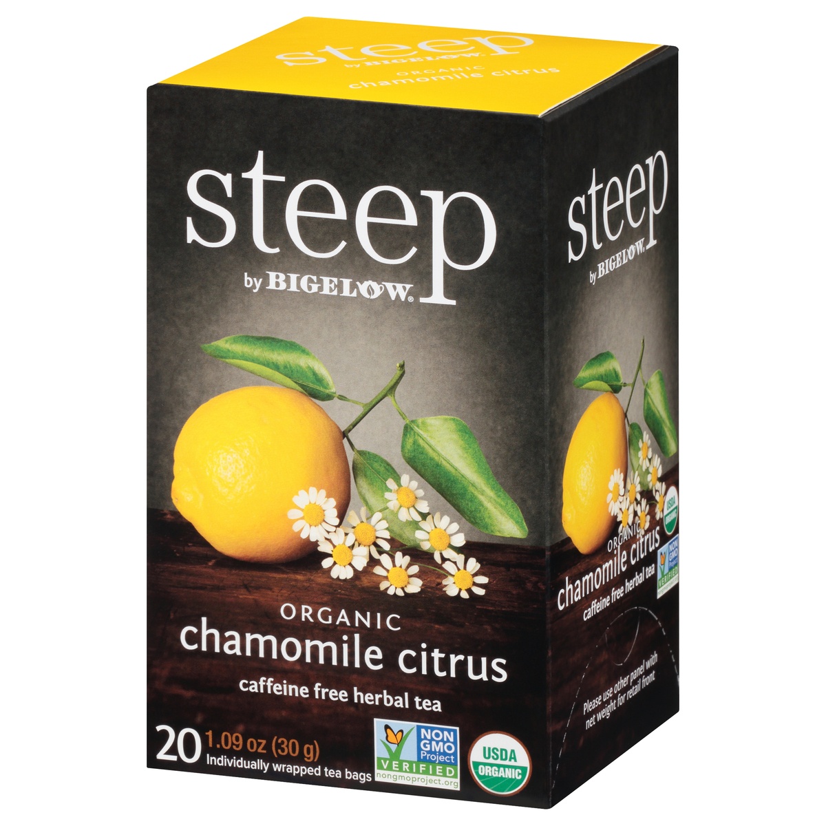 slide 3 of 9, Bigelow steep Organic Chamomile Citrus Tea, 20 ct