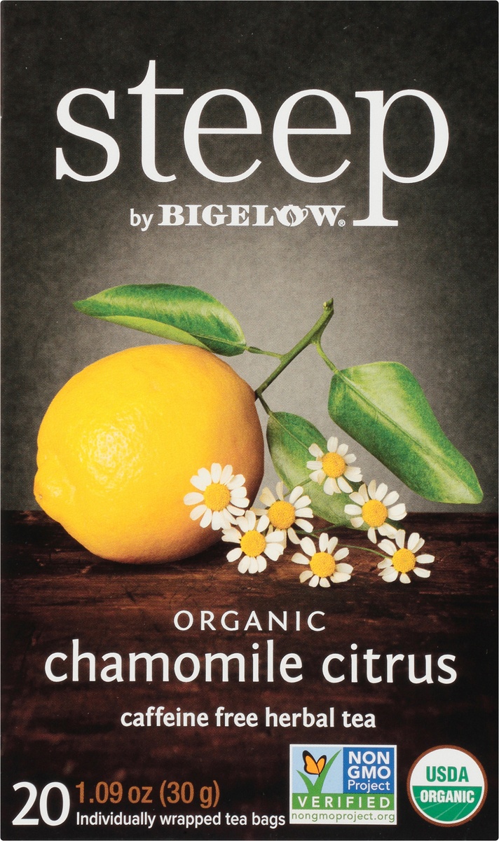 slide 8 of 9, Bigelow steep Organic Chamomile Citrus Tea, 20 ct