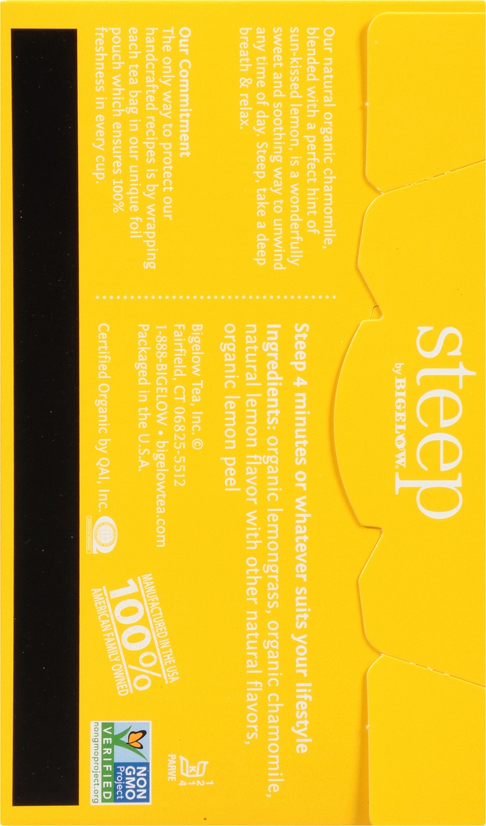 slide 9 of 9, Bigelow steep Organic Chamomile Citrus Tea, 20 ct