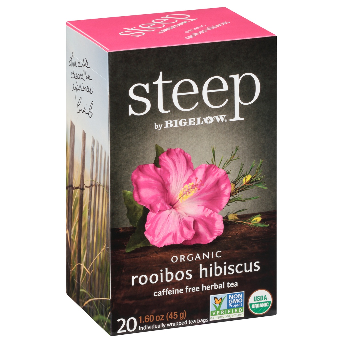 slide 2 of 9, Bigelow steep Organic Rooibos Hibiscus Tea, 20 ct