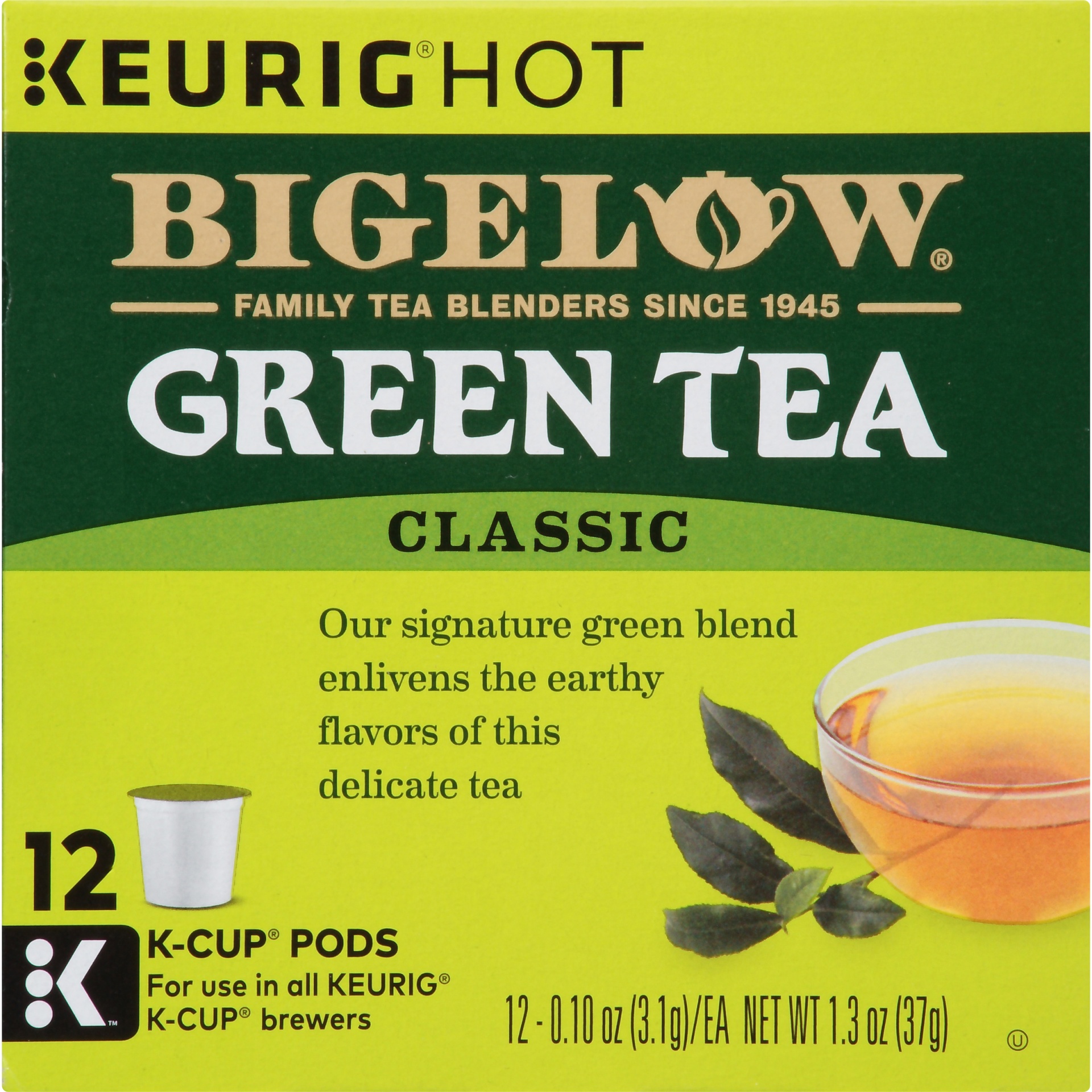 slide 4 of 7, Bigelow K-Cup Pods Classic Green Tea - 12 ct, 12 ct